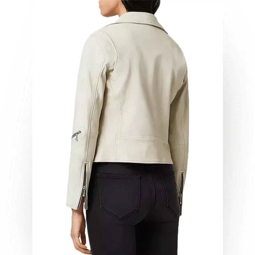 All Saints Riley Leather Biker Jacket - Picture 4 of 12